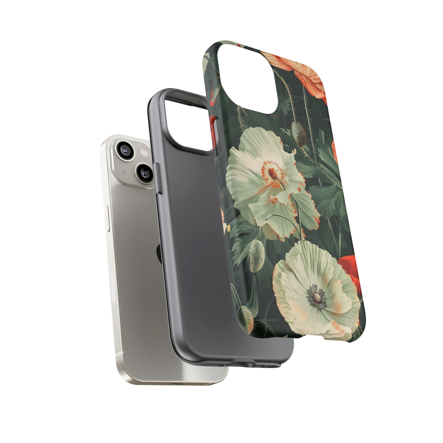 Floral Phone Case - Tough Cases, Botanical Design, Gift for Friends, Trendy Mobile Cover, Personalized Phone Accessory