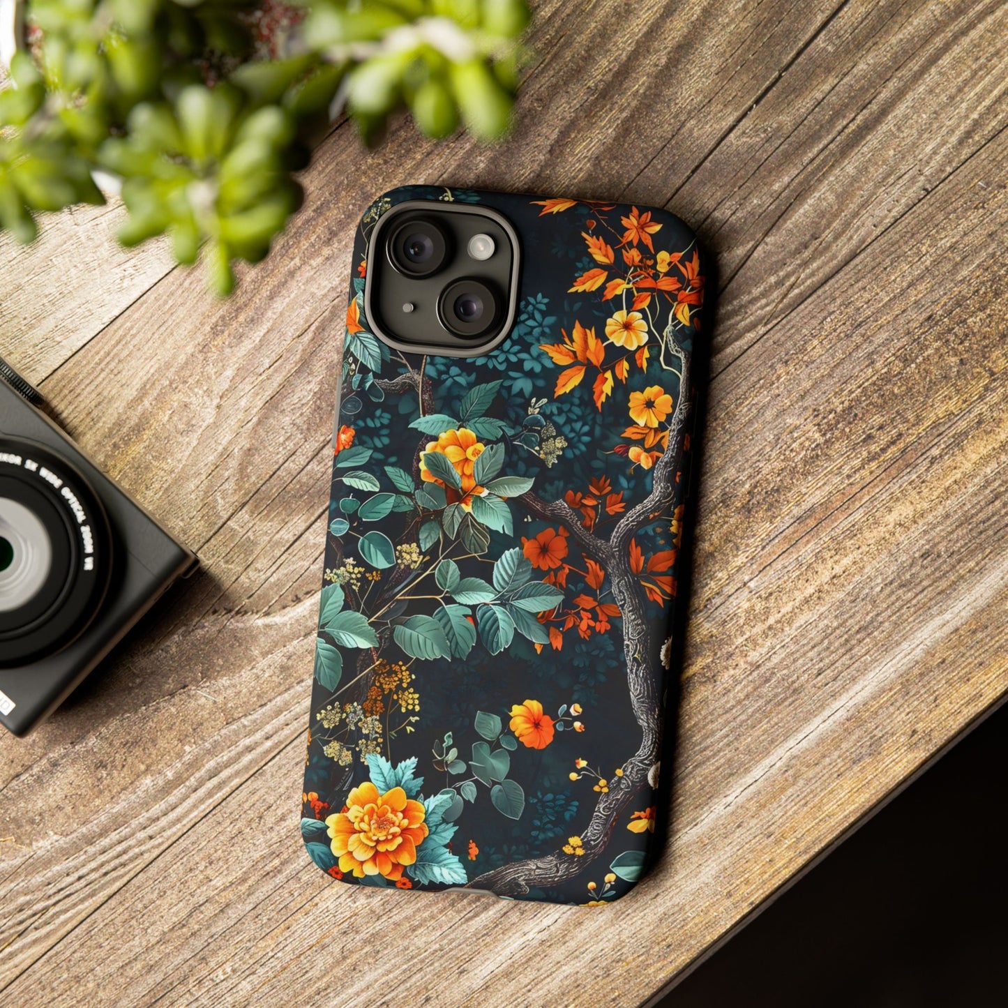 Floral Phone Case | Tough Cases, Protective Cover, Gift for Her, Autumn Vibes, Floral Phone Accessory, Unique Design