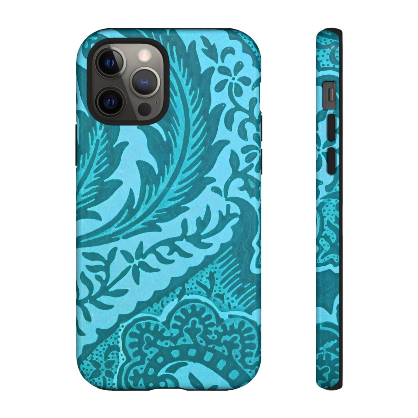 Protective Phone Case with Elegant Teal Design, Tough Cases, Floral Phone Cover, Stylish Smartphone Protection, Gifts for Her, Trendy [...]