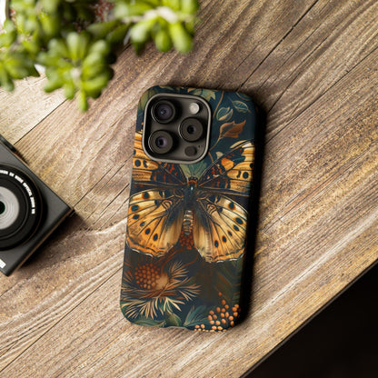 Butterfly Floral Phone Case, Tough Cases, Protective Cover, Unique Gift, Nature Lover, Art Print, Spring Decor