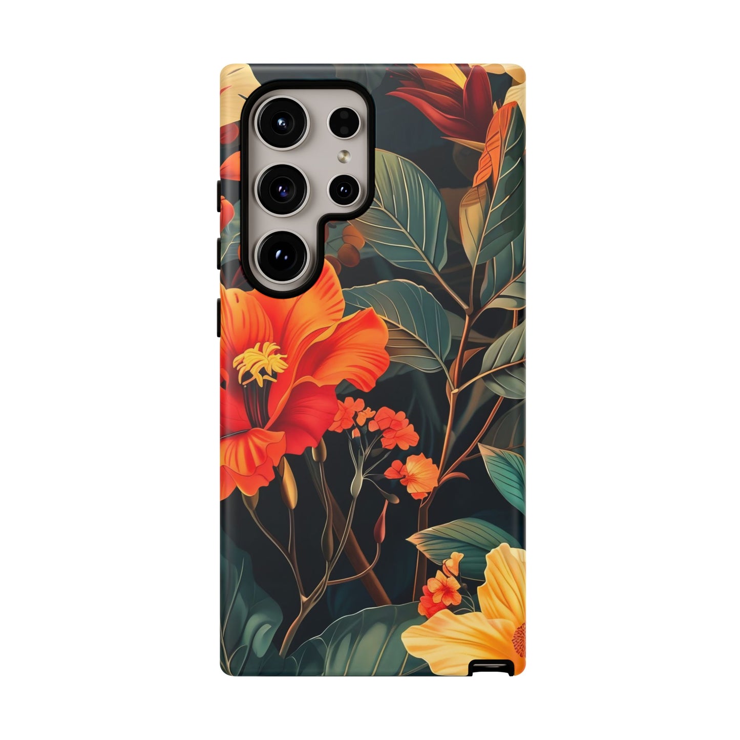 Tough Floral Phone Case | Tropical Vibe, Gift for Nature Lovers, Summer Beach Accessory, Floral Pattern, Trendy Phone Accessories