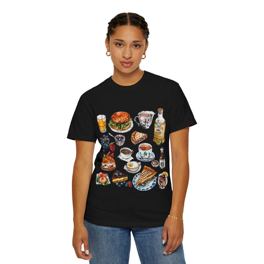 Unisex Garment-Dyed T-shirt - Heritage and Charm - England's Iconic Symbols