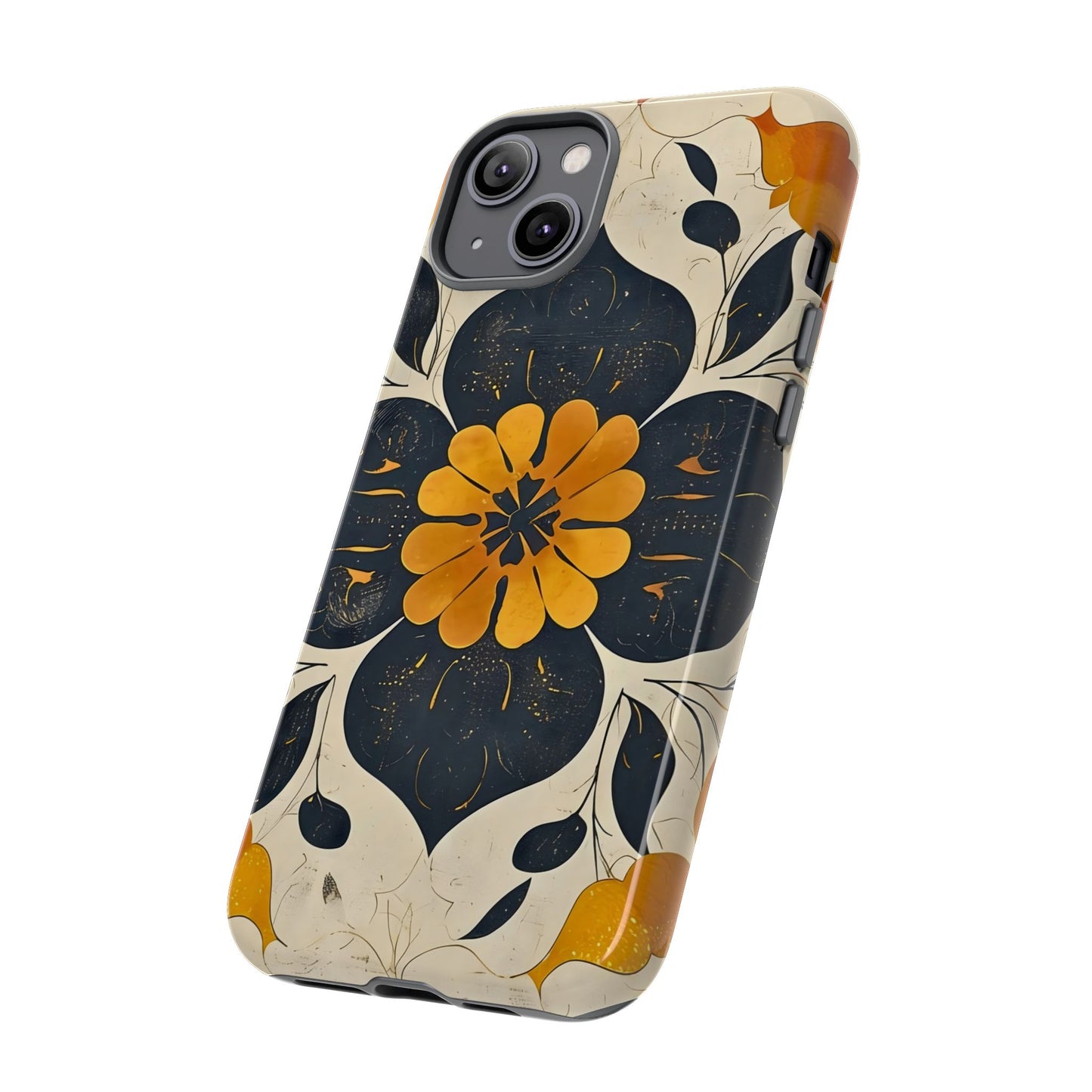 Floral Phone Case - Tough Cases, Botanical iPhone Cover, Vintage Flower Design, Durable Smartphone Protection, Unique Gift Idea