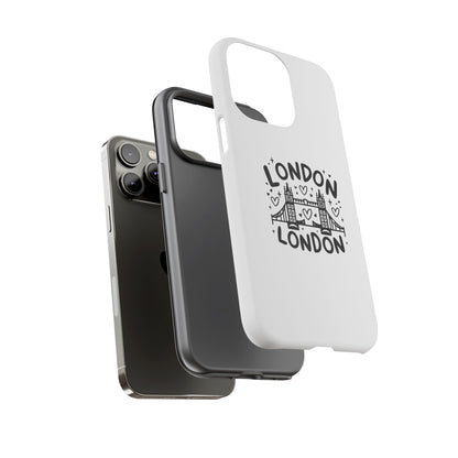 London-Themed Tough Phone Case - Chic & Stylish Protection