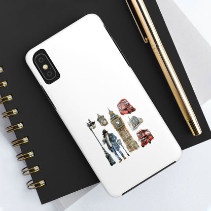 London Scene Tough Phone Case - Durable Protection with Iconic UK Landmarks