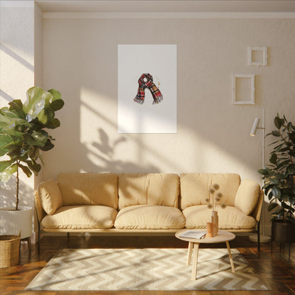 Autumn Scarf Canvas Art Print | Cozy Home Décor, Gift for Fall Lovers, Seasonal Wall Art, Unique Interior Design