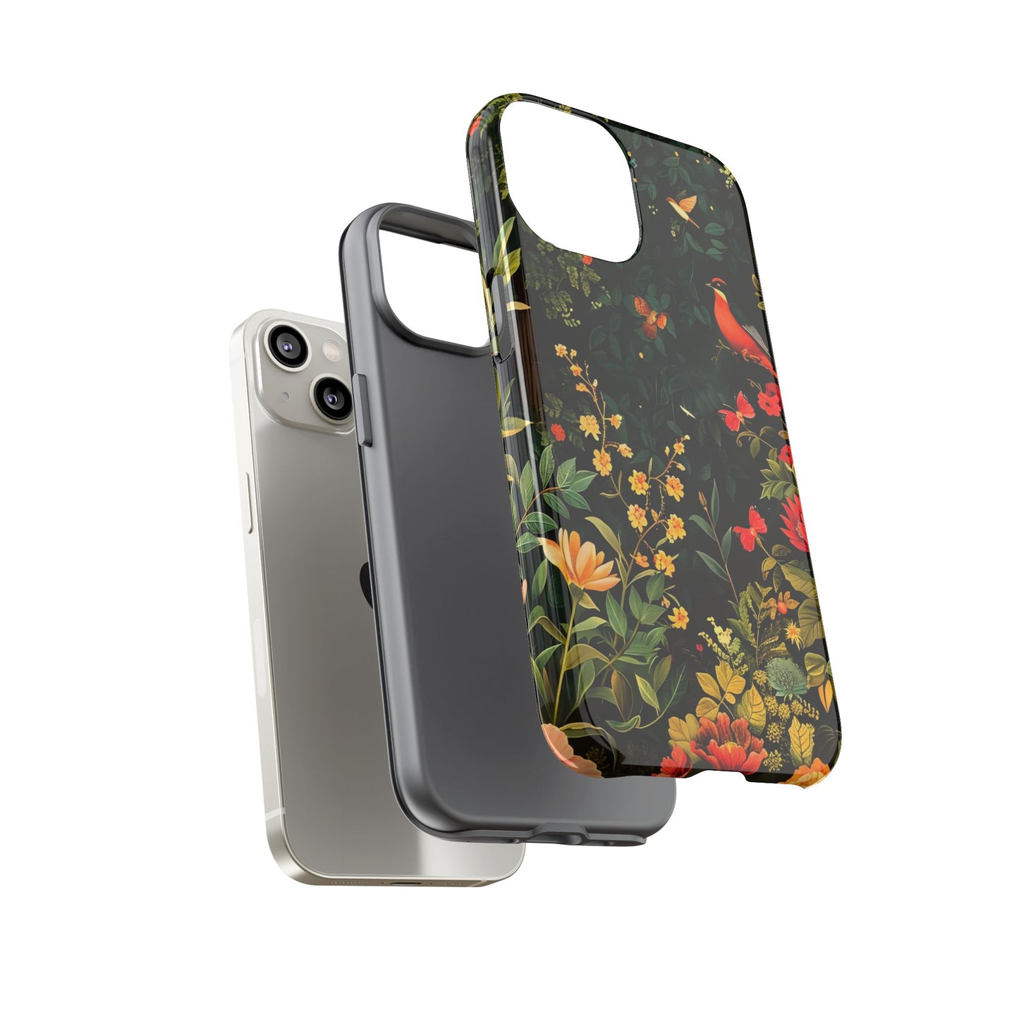 Floral Tough Phone Case, Nature-Inspired Design, Ideal for Garden Lovers, Gift for Birthdays, Christmas, Eco-Friendly Accessory