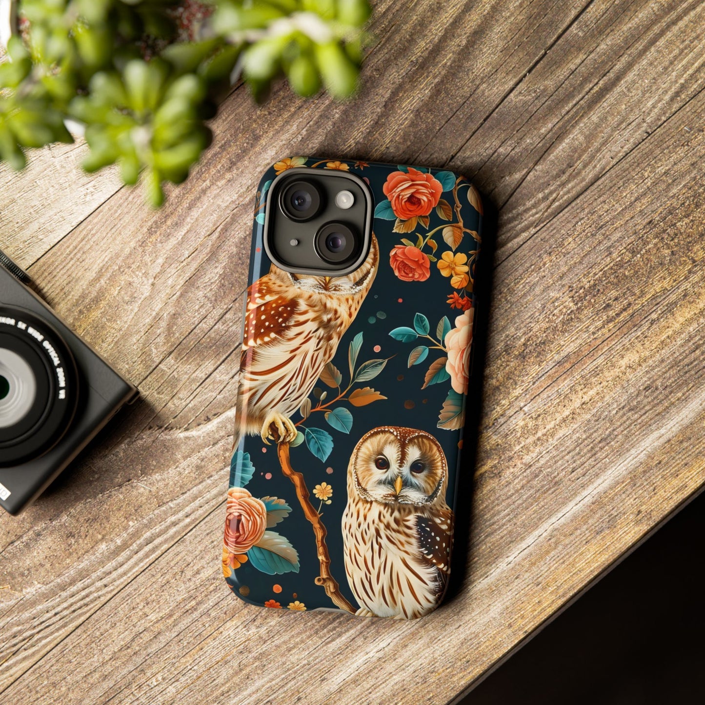 Owl Phone Case with Floral Design, Tough Phone Cover for Nature Lovers, Gift for Bird Enthusiasts, Stylish Protection for Smartphones, [...]