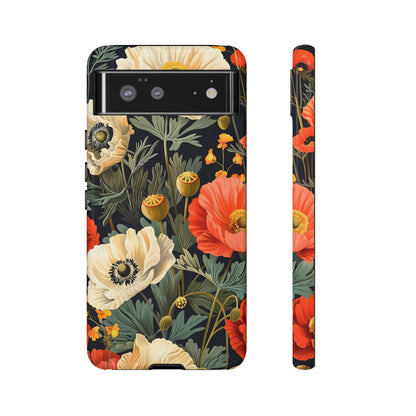 Floral Phone Case, Tough Cases with Botanical Design, Flower Protection Case, Gift for Nature Lovers, Eco-Friendly Mobile Cover