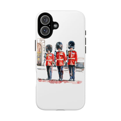Phone Case with Royal Guard Design, Unique Cell Cover, London Souvenir, Tough Phone Case, Gift for Travelers, Stylish Street Photography
