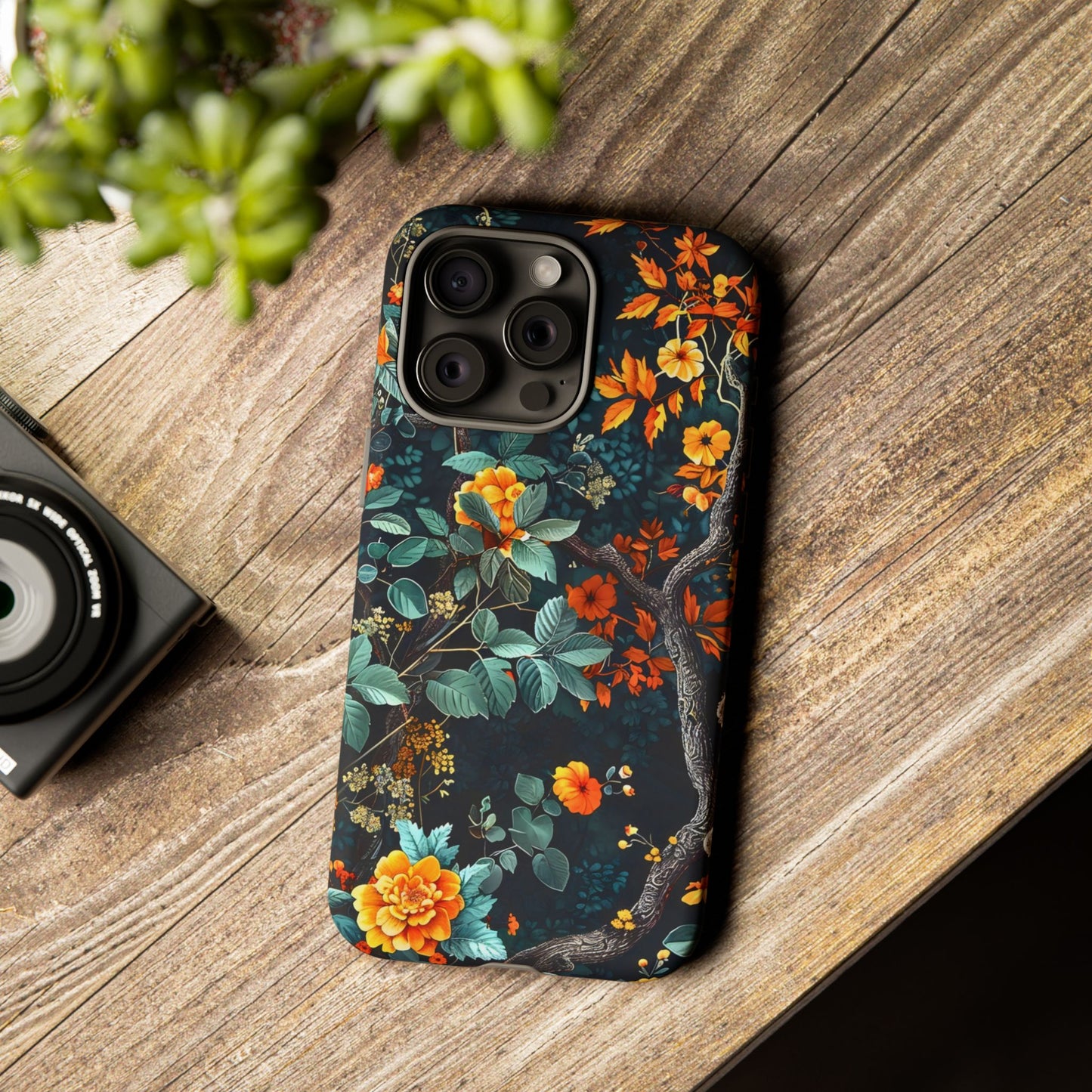 Floral Phone Case | Tough Cases, Protective Cover, Gift for Her, Autumn Vibes, Floral Phone Accessory, Unique Design