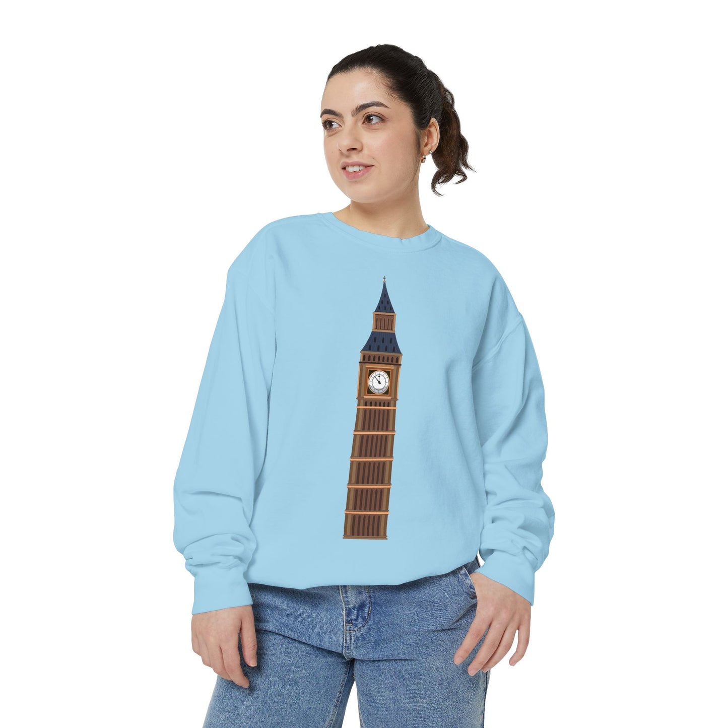 Unisex Garment-Dyed Sweatshirt - The Clock Tower