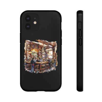 Artistic Phone Case - Cozy Pub Vibe, Trendy Smartphone Accessory, Gift for Friends, Modern Design, Durable Protection