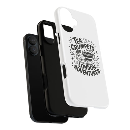 Tea, Crumpets, and London Adventures - Cute Gift for Tea Lovers, London Souvenir, Travel Accessory, Unique Phone Cover