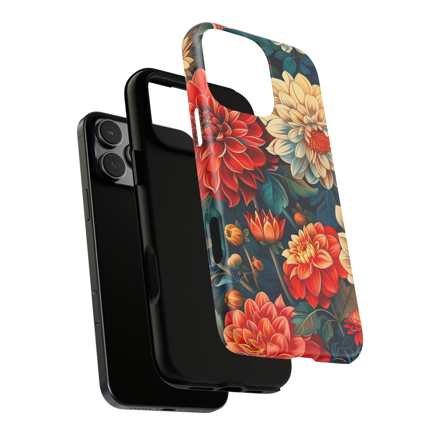Floral Phone Case - Vibrant Tough Cases, Stylish Floral Cell Phone Cover, Gift for Her, Trendy Phone Accessory, Flower Design