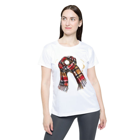 Women's Sports Jersey - Stylish British Plaid Scarf Design