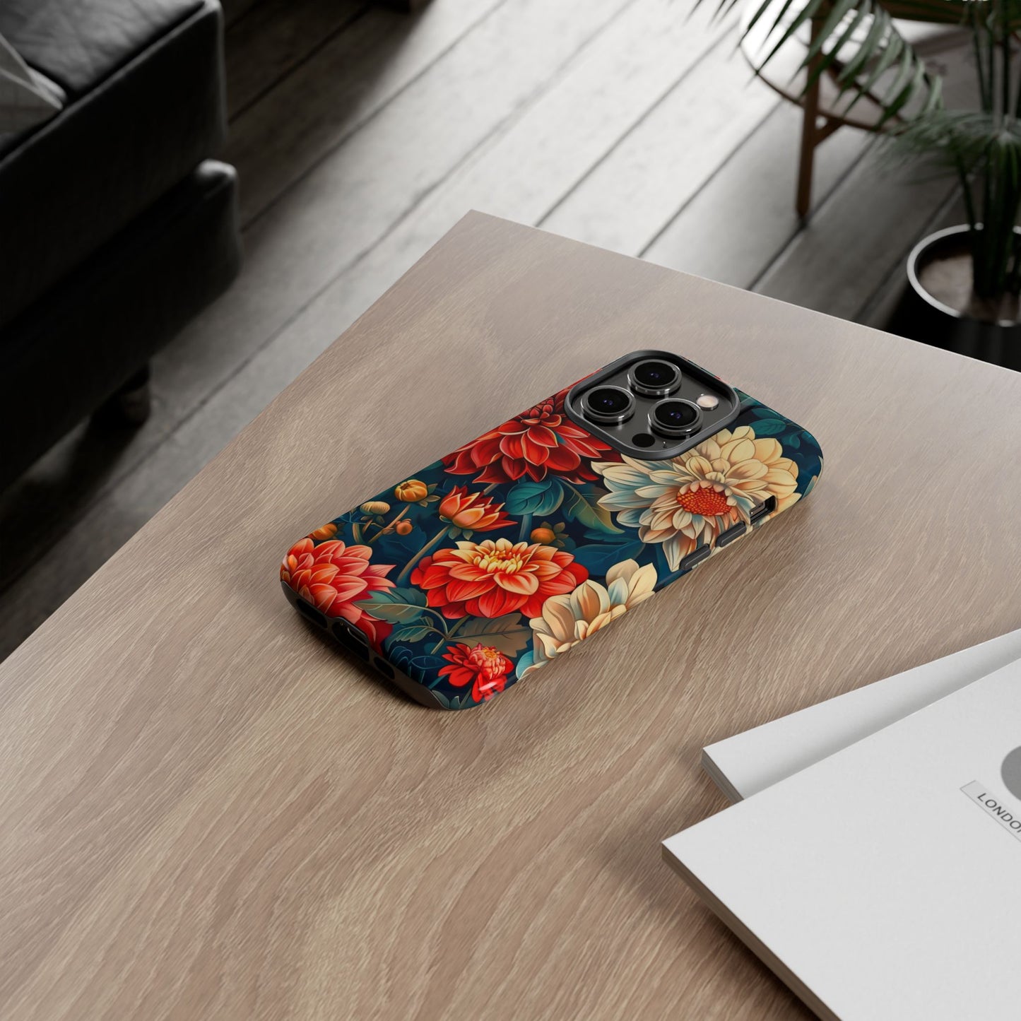 Floral Phone Case - Vibrant Tough Cases, Stylish Floral Cell Phone Cover, Gift for Her, Trendy Phone Accessory, Flower Design