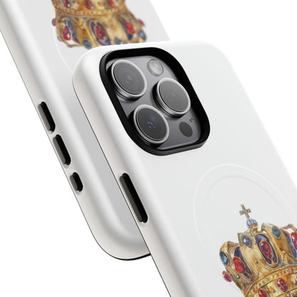 Royal Crown Magnetic Phone Case, Durable Phone Cover, Stylish Tech Accessory, Perfect Gift for Him & Her, Unique Design Case