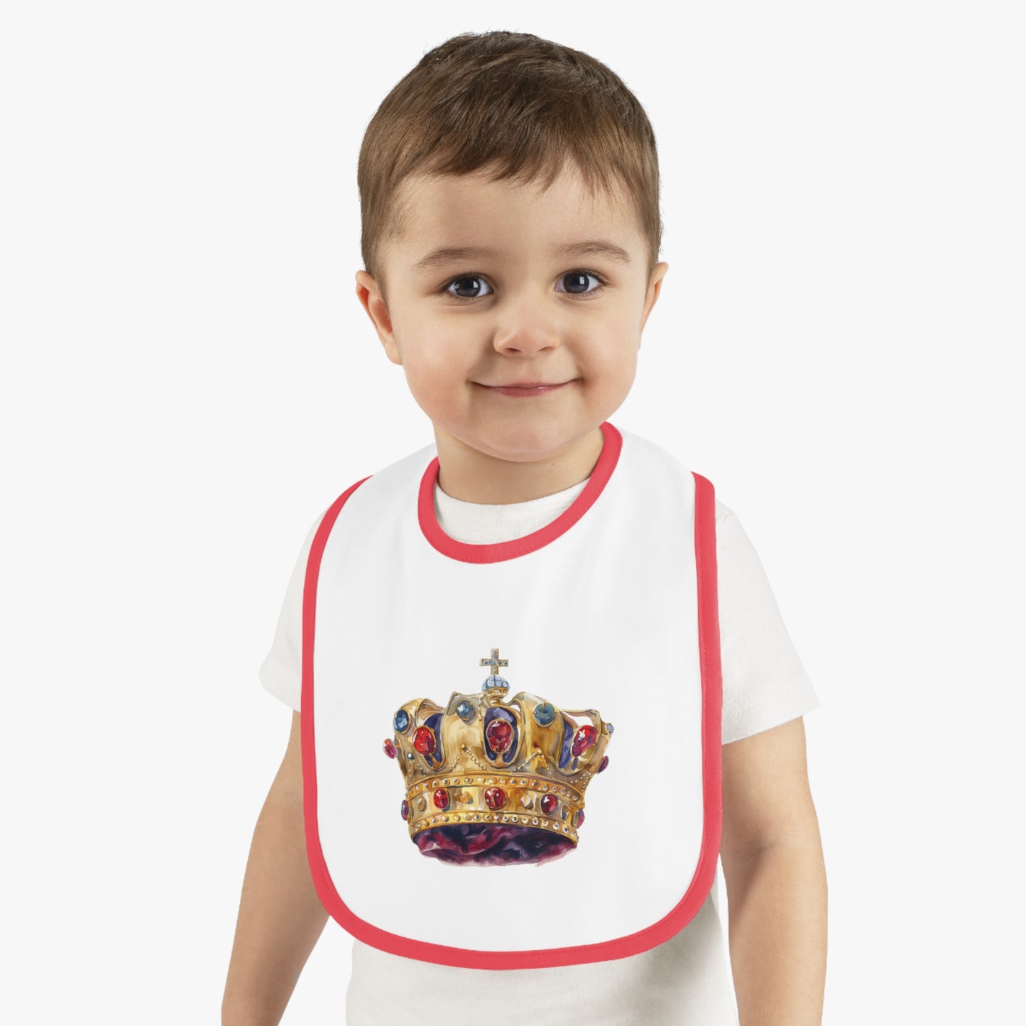 Crown Baby Bib | Royal Infant Feeding Bib, Baby Shower Gift, Cute Toddler Bib, Crown Design Bib, Unisex Bib for Newborns