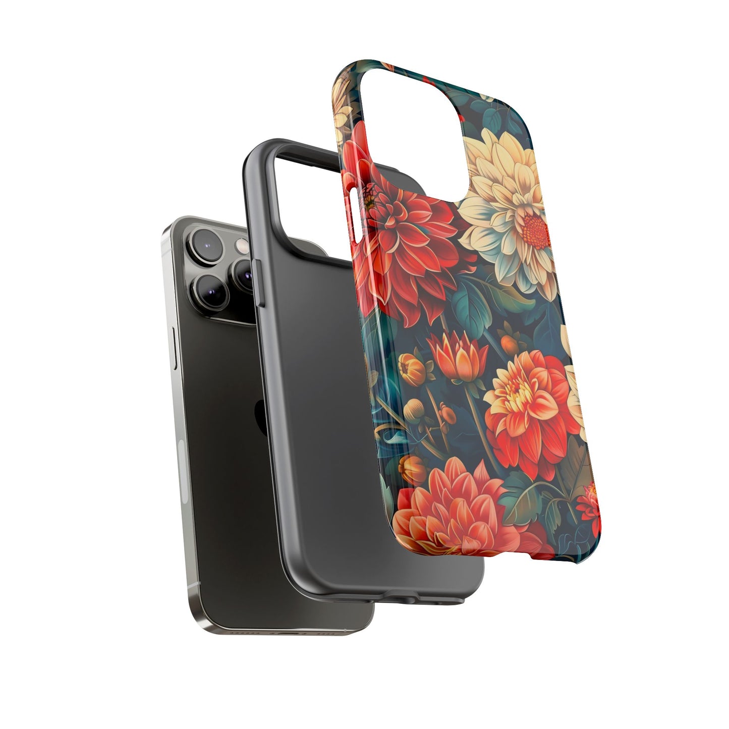 Floral Phone Case - Vibrant Tough Cases, Stylish Floral Cell Phone Cover, Gift for Her, Trendy Phone Accessory, Flower Design