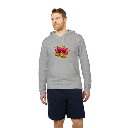 adidas Unisex Fleece Hoodie - British Royal Crown Design - Iconic Symbol of Monarchy