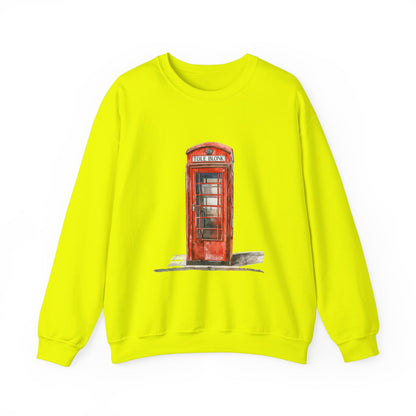 Unisex Heavy Blend™ Crewneck Sweatshirt Classy - Iconic British Public Telephone
