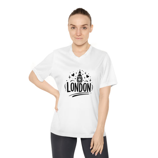 Women's V-Neck Performance T-Shirt - Adorable London - Perfect for Travel and Sports