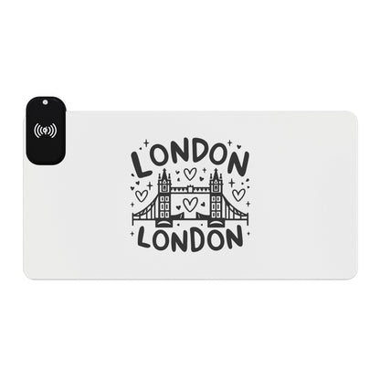 Lovely London - LED Gaming Mouse Pad, Wireless Charging