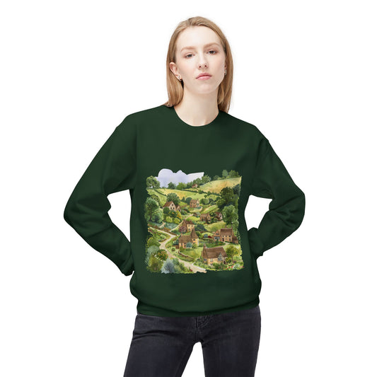Unisex Midweight Softstyle Fleece Crewneck Sweatshirt - Elegant and Refreshing British Nature