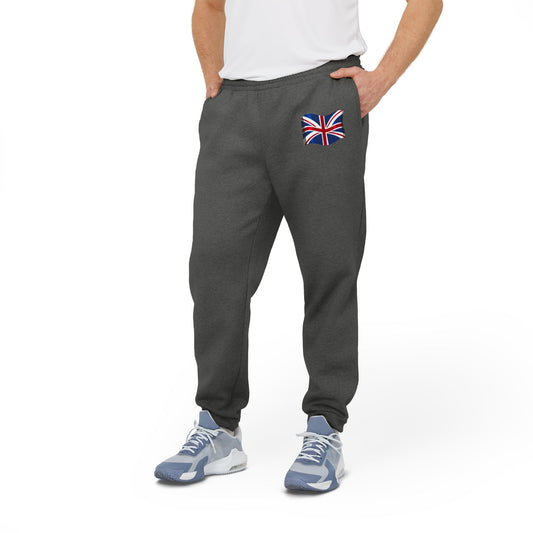 Adidas Unisex Fleece Joggers - British Flag - Comfortable Casual Wear