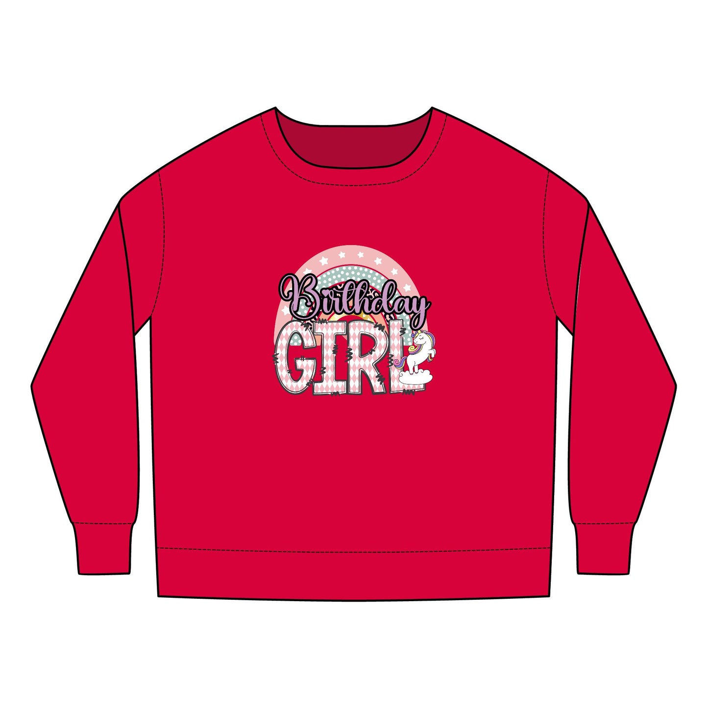 Toddler Sweatshirt - Chic Birthday Girl with Leopard Rainbow Clipart - Cute Celebration Apparel for Little Ones