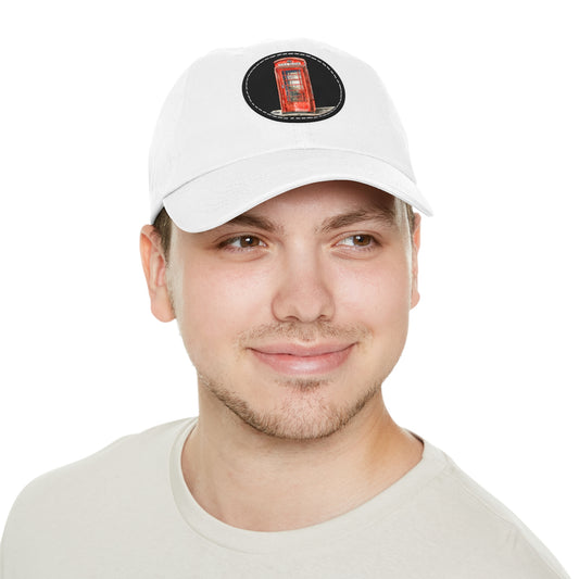 Vintage Style Dad Hat with Leather Patch, Casual Cap, Gift for Dad, Everyday Wear, Adjustable Hat, Unique Accessories