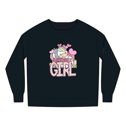 Toddler Sweatshirt - Stylish Leopard Birthday Girl Rainbow Graphic - Cute Unicorn Design
