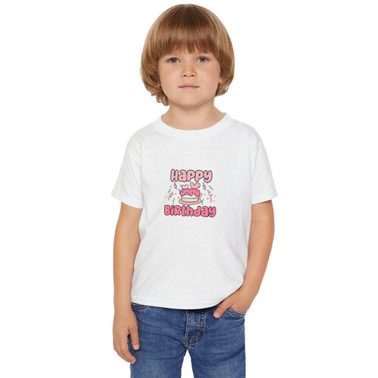 Heavy Cotton™ Toddler T-shirt - Trendy Animal Print Birthday Girl Graphic for Sublimation