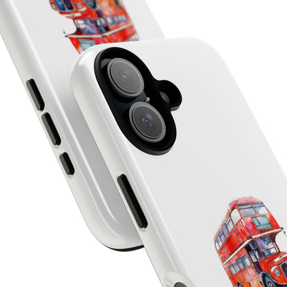 Vintage Red Double-Decker Bus Phone Case - Tough & Stylish