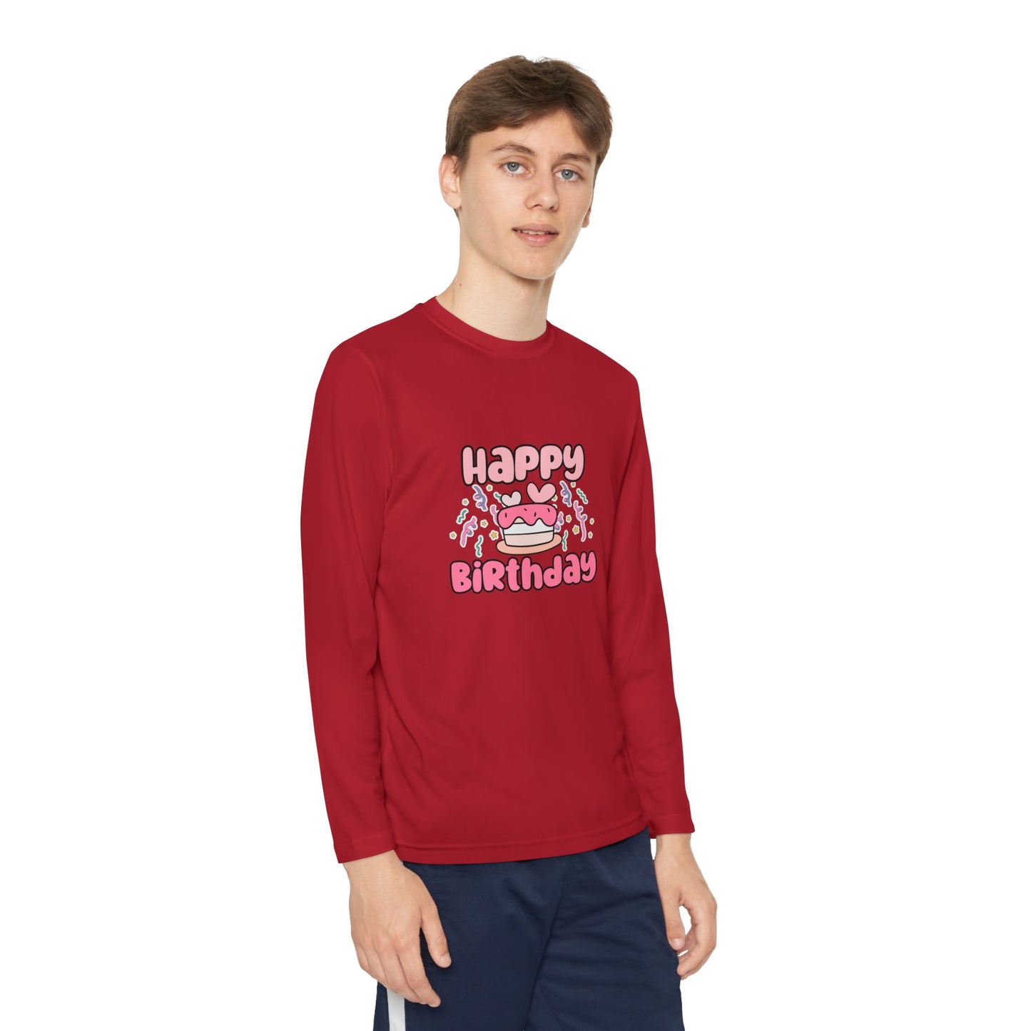 Happy Birthday Youth Long Sleeve Tee - Fun Celebration Shirt for Kids