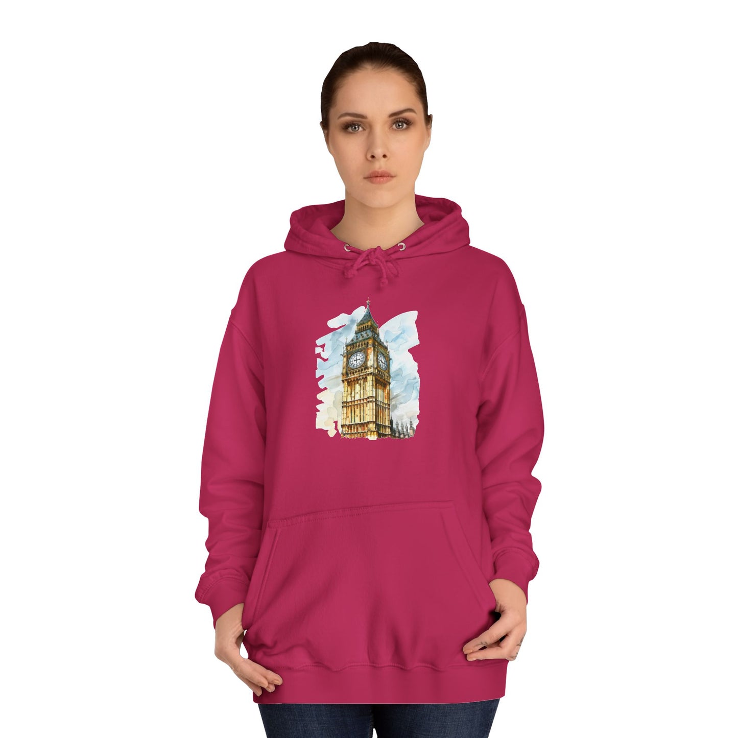 Unisex College Hoodie - Big Ben - The Heartbeat of London
