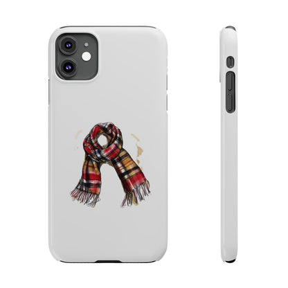 Cozy Scarf Slim Phone Case - Chic Protection for Your Device, Stylish Gift, Fall Aesthetic, Winter Fashion, Trendy Accessory