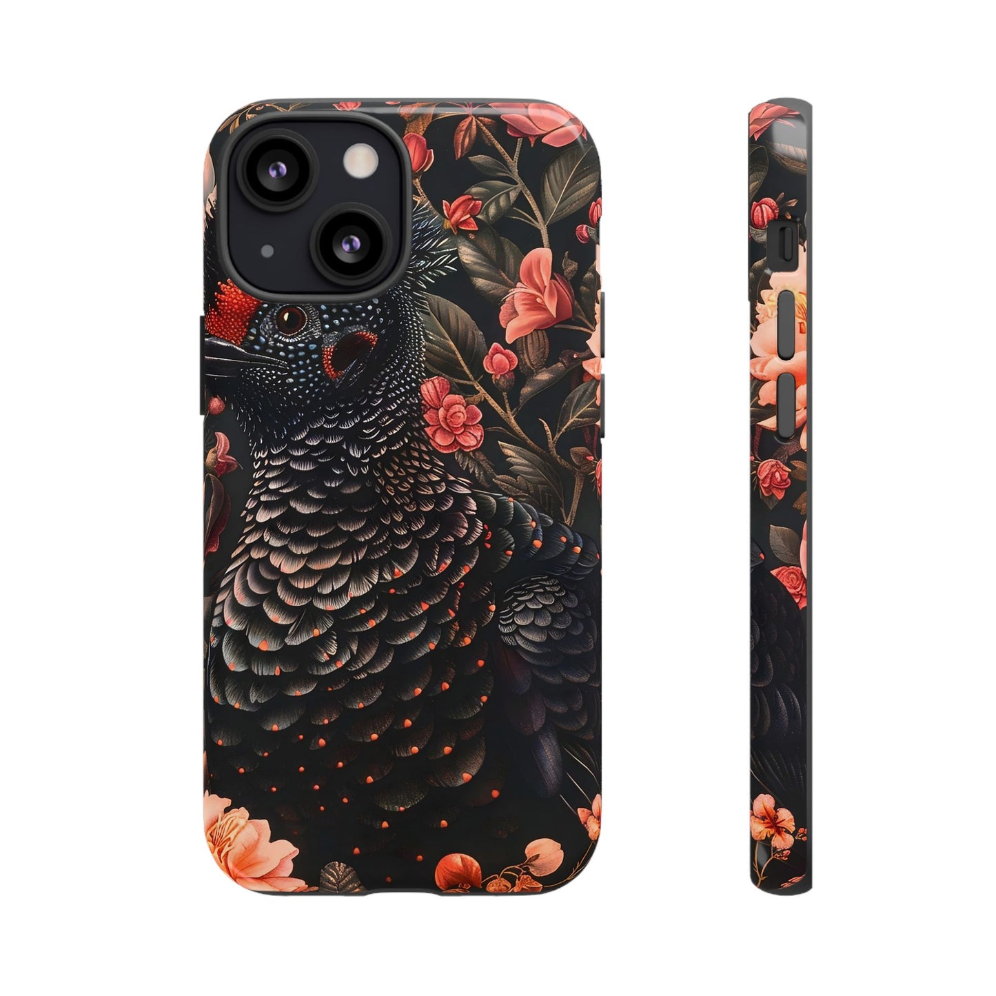 Tough Cases: Floral Design Phone Case, Stylish Protection for Your Phone, Unique Gift for Bird Lovers, Vibrant Floral Art, [...]