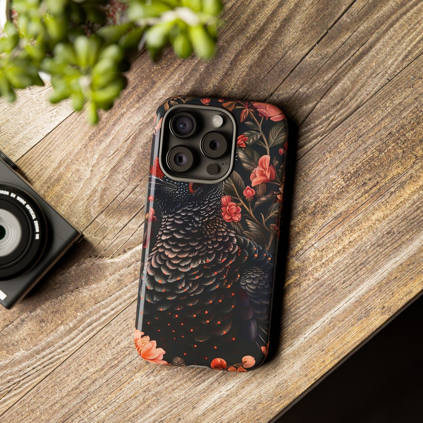 Tough Cases: Floral Design Phone Case, Stylish Protection for Your Phone, Unique Gift for Bird Lovers, Vibrant Floral Art, [...]