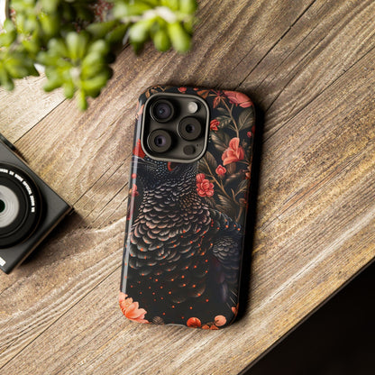 Tough Cases: Floral Design Phone Case, Stylish Protection for Your Phone, Unique Gift for Bird Lovers, Vibrant Floral Art, [...]