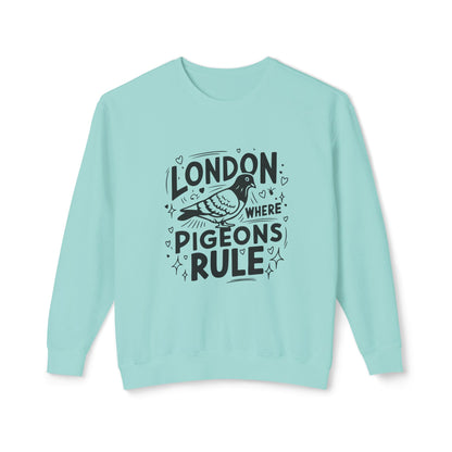Unisex Lightweight Crewneck Sweatshirt - London where Pigeons Rule