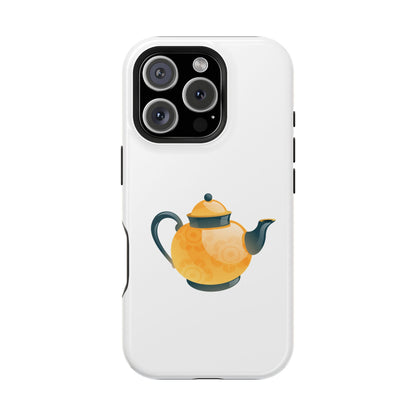 Teapot Magnetic Phone Case, Cute Teapot Phone Cover, Kettle Design Case, Unique Gift for Tea Lovers, Durable Tough Protection