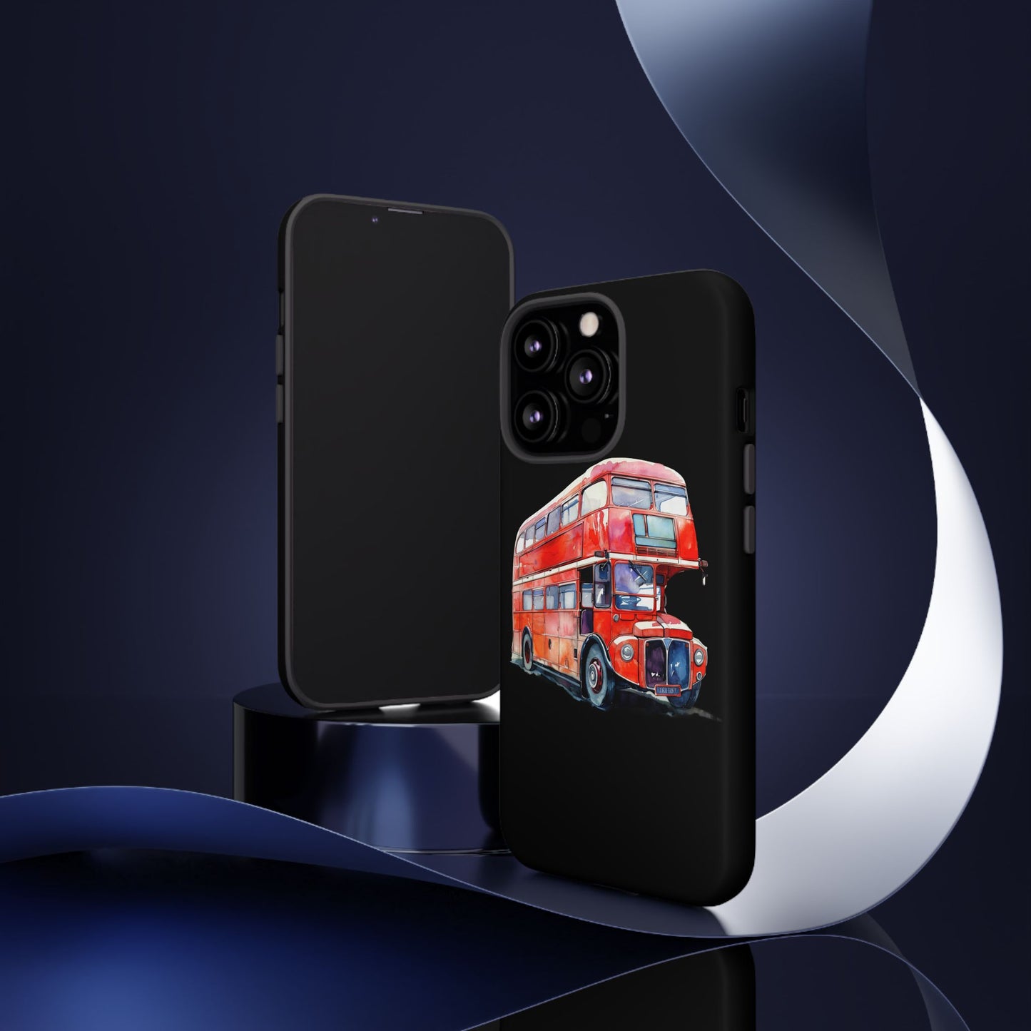 London Bus Phone Case, Tough iPhone Cover, Unique Gift for Travelers, Vintage Style Accessories, Holiday Present Idea