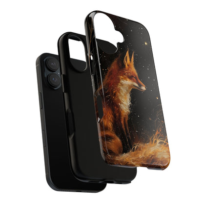 Phone Case with Artistic Fox Design, Cozy Gift for Nature Lovers, Cute Animal Case for Holiday, Unique Decorative Cover