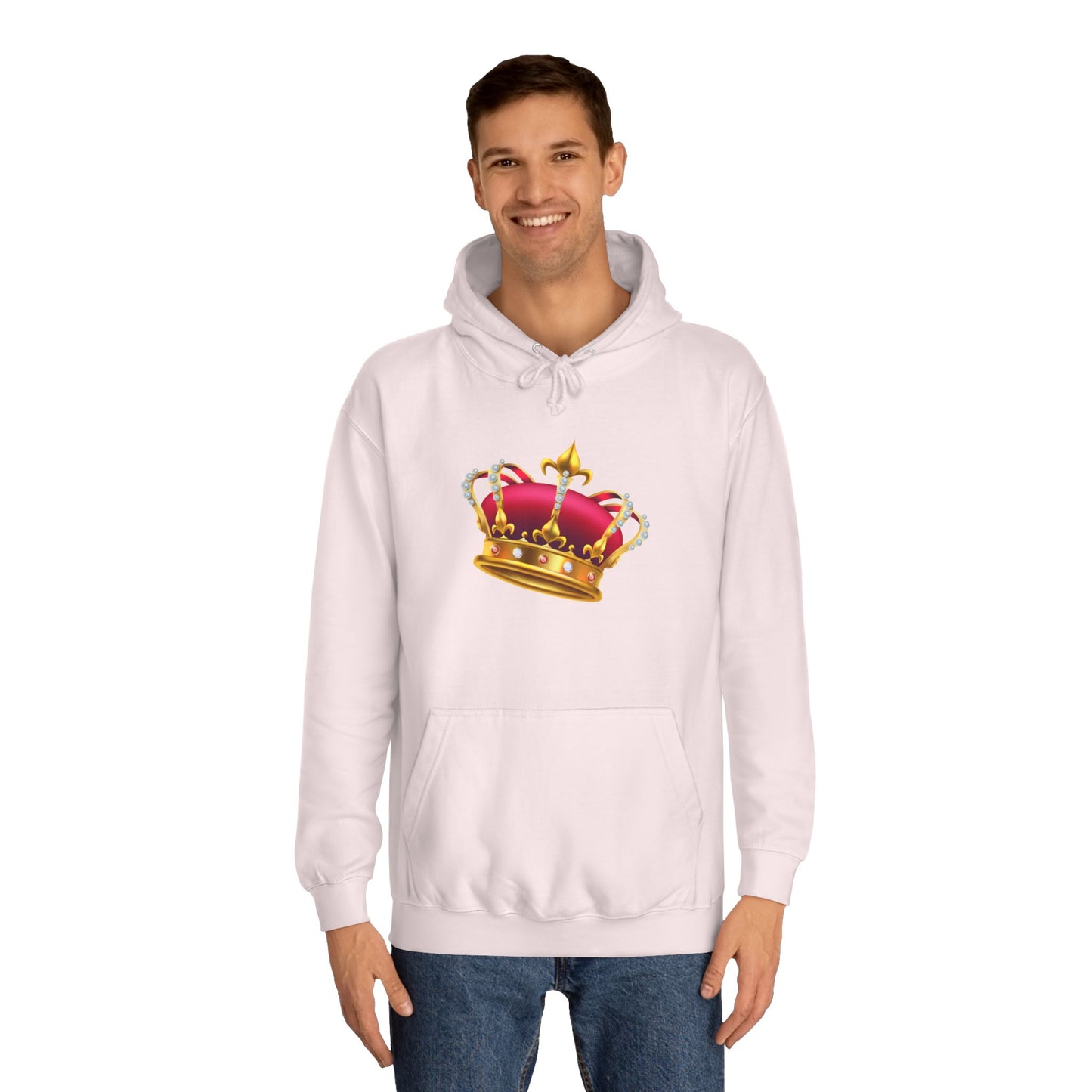 Unisex College Hoodie - British Royal Crown Design