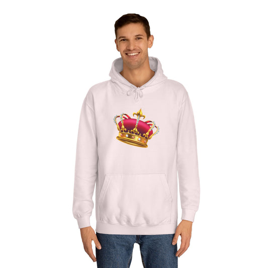 Unisex College Hoodie - British Royal Crown Design
