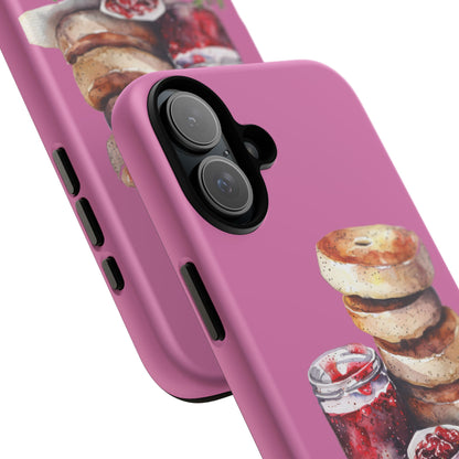 Cute Bagel Phone Case, Tough Cases for Food Lovers, Unique Gifts for Foodies, Phone Accessories for Breakfast Lovers, Fun and Stylish Cases