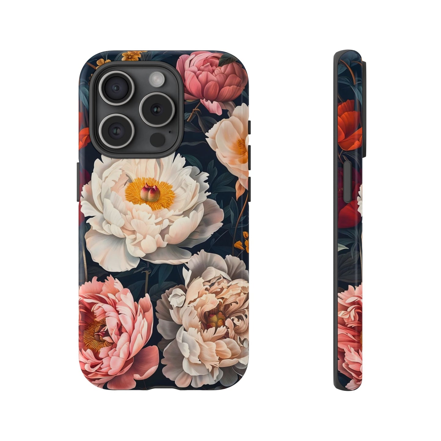 Floral Phone Case, Tough Phone Cover, Flower Design, Unique Gift for Her, Trendy Accessory, Spring Decor