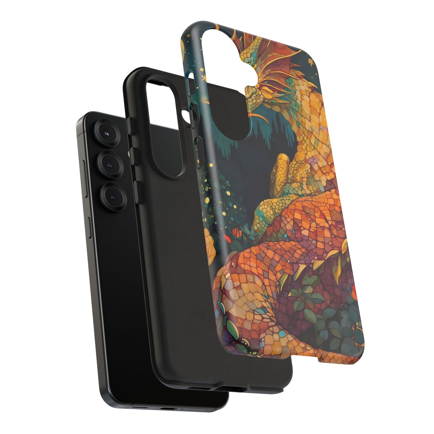 Dragon Art Phone Case, Tough Phone Cover, Fantasy Gift, Unique Mobile Accessory, Dragon Lover Gift, Stylish Protection